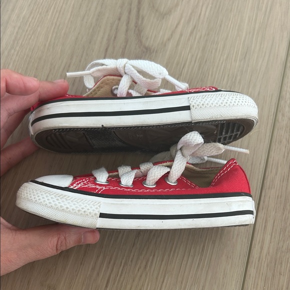 Converse Kids Red and White Sneakers - Picture 6 of 9